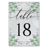 Eukalyptus Clean Simple Seat Plan Moderne Untersch Tischnummer (Rückseite)