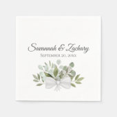 Eukalyptus-Cluster Boho Wedding Serviette (Vorderseite)