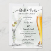 Eukalyptus Cocktails & Brews Paare Dusche Einladung (Vorderseite)