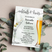 Eukalyptus Cocktails & Brews Paare Dusche Einladung