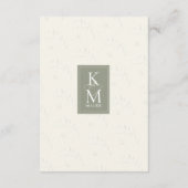 Eukalyptus Color Tones Wedding Details Grn ID901 Begleitkarte (Rückseite)