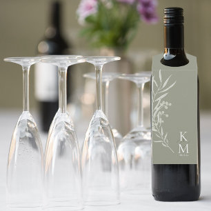 Eukalyptus Color Tones Wedding Green2 ID901 Flaschenanhänger