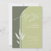Eukalyptus Color Tones Wedding Green ID901 Einladung (Vorderseite)