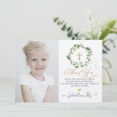 Eukalyptus Communittus Watercolor - Vielen Dank Einladung (Stehend Vorderseite)