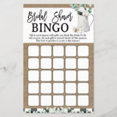 Eukalyptus Cotton Farmhouse Brautparty Bingo Flyer (Vorne)