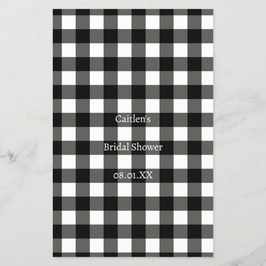 Eukalyptus Cotton Farmhouse Brautparty Bingo Flyer (Hinten)