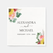 Eukalyptus Country Watercolor Wedding Serviette (Vorderseite)