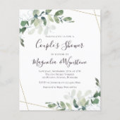 Eukalyptus Coupels Einladung zur Dusche (Vorderseite)