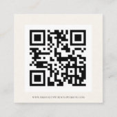 Eukalyptus Cream QR Code Wedding RSVP Begleitkarte (Rückseite)