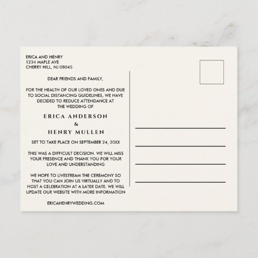 Eukalyptus-Creme Ankündigungspostkarte (Rückseite)