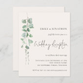 Eukalyptus-Creme-Hochzeitsempfang (Vorne/Hinten)