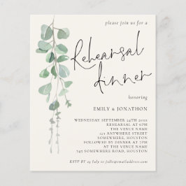 Eukalyptus Creme Probe Abendessen Einladung