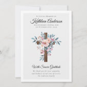 Eukalyptus-Cross-Beerdigung Dankeskarte (Vorderseite)