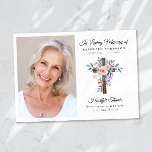 Eukalyptus-Cross-Beerdigung Dankeskarte