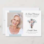 Eukalyptus-Cross-Beerdigung Dankeskarte (Vorderseite)