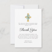 Eukalyptus Cross Beerdigung des modernen Beileids Dankeskarte (Vorderseite)