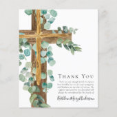 Eukalyptus Cross Beileid Danke Karte (Vorderseite)