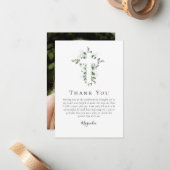 Eukalyptus Cross | Bestätigung Danke Mitteilungskarte (Vorderseite/Rückseite Beispiel)