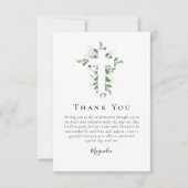 Eukalyptus Cross | Bestätigung Dankeskarte (Vorderseite)