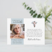 Eukalyptus Cross Foto Beerdigung Danke Karten (Stehend Vorderseite)