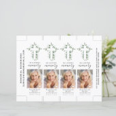 Eukalyptus Cross Foto Memorial Lesezeichen (Stehend Vorderseite)