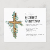 Eukalyptus Cross Wedding Einladung (Vorderseite)