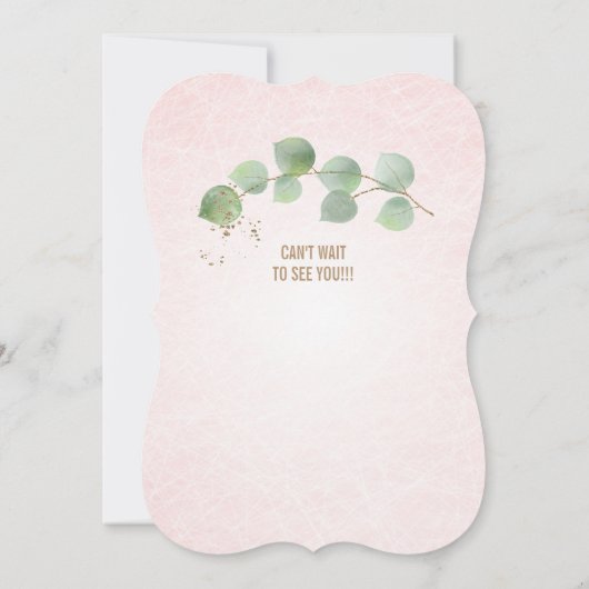 Eukalyptus Custom Cocktail Party Einladung (Rückseite)