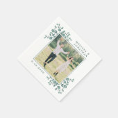 Eukalyptus Custom Foto Botanical Blätter Wedding Serviette (Ecke)
