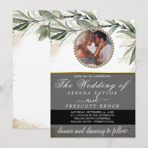 Eukalyptus Custom Foto Wedding Einladung