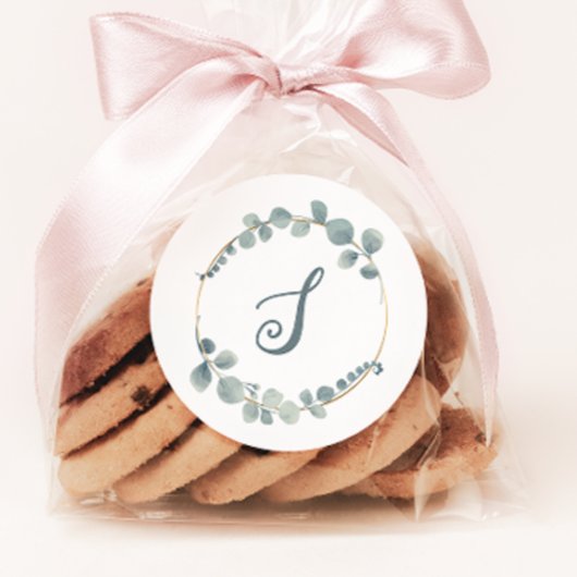 Eukalyptus Custom Text Monogram Sticker