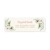 Eukalyptus & Daisy Baby Dusche Rücksendeadresse (Vorne)