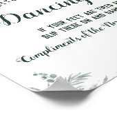 Eukalyptus Dancing Feet Flip Flops Wedding Sign Poster (Ecke)