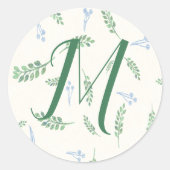 Eukalyptus & Dandelions Botanisches Muster Runder Aufkleber (Vorderseite)