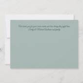 Eukalyptus DANK YOU Card - Text auf beiden Seiten (Rückseite)