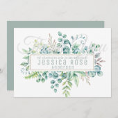 Eukalyptus DANK YOU Card - Text auf beiden Seiten (Vorne/Hinten)