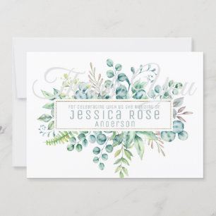 Eukalyptus DANK YOU Card - Text auf beiden Seiten