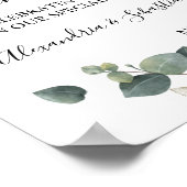 Eukalyptus danke Karte Poster (Ecke)
