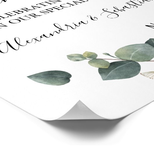 Eukalyptus danke Karte Poster (Ecke)