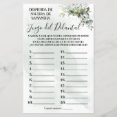 Eukalyptus Das zweisprachige Schürze-Brautparty (Rückseite)