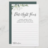 Eukalyptus Date Night Ideas Cards (Vorne/Hinten)