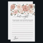 Eukalyptus-Datumskarte<br><div class="desc">Eine schöne rosa rosa rosa Blumengrenze ragt auf dieser Date Night Card. Koordiniert die Sammlung des Dusty Pink Rose Brautparty.</div>
