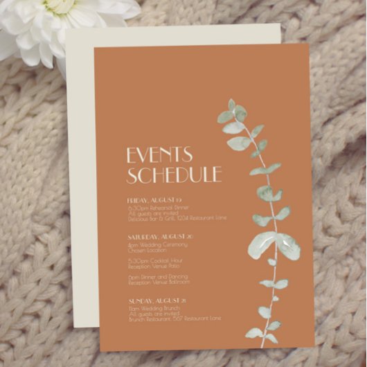 Eukalyptus Deko Wedding Begleitkarte