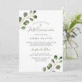 Eukalyptus der Heiligen Kommunion Einladung (Stehend Vorderseite)