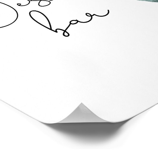 Eukalyptus - Dessert-Bar-Plakat Poster (Ecke)