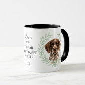 Eukalyptus Deutsch Kurzhaar Monogramm Tasse (VorderseiteRechts)