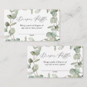 Eukalyptus Diaper Raffelkarte Visitenkarte (Vorne/Hinten)