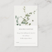 Eukalyptus Diaper Raffle Babydusche Begleitkarte (Vorderseite)