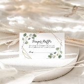 Eukalyptus Diaper Raffle Ticket für geometrische G Begleitkarte