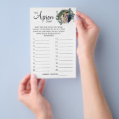 Eukalyptus Die Schürze-Brautparty-Spielkarte Flyer (Handgriff)