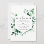 Eukalyptus Digital Wedding Save The Date (Vorderseite)